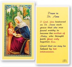 St. Anne Laminated Prayer Card [HPR611]