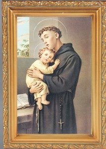 St. Anthony Antique Gold Framed Print [HFA0051]