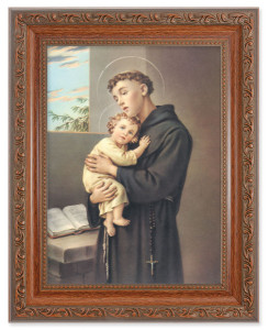 St. Anthony with Jesus 6x8 Print Under Glass [HFA5386]