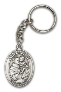 St. Anthony Oval Shaped Keychain [AUBKC058]