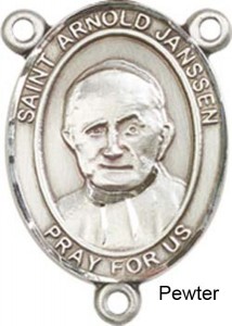 St. Arnold Janssen Rosary Centerpiece Sterling Silver or Pewter [BLCR0426]