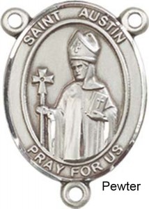St. Austin Rosary Centerpiece Sterling Silver or Pewter [BLCR0355]