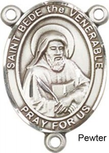 St. Bede the Venerable Rosary Centerpiece Sterling Silver or Pewter [BLCR0400]