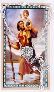 St. Christopher Auto Rosary with Prayer Card [AUM002]