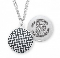 St. Christopher Golf Medal Sterling Silver [HMM1070]