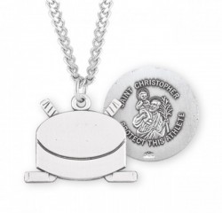 St. Christopher Hockey Medal Sterling Silver [HMM1058]