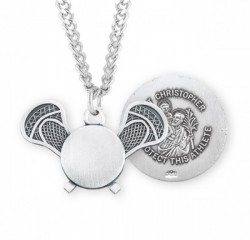St. Christopher Lacrosse Medal Sterling Silver [HMM1067]