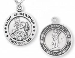 St. Christopher National Guard Medal Sterling Silver [REM1010]