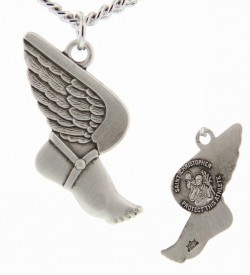 St. Christopher Track Medal Sterling Silver [HMM1073]