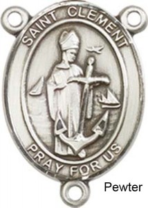 St. Clement Rosary Centerpiece Sterling Silver or Pewter [BLCR0438]
