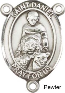 St. Daniel Rosary Centerpiece Sterling Silver or Pewter [BLCR0194]