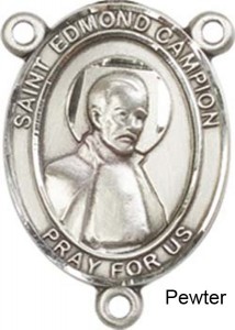 St. Edmund Campion Rosary Centerpiece Sterling Silver or Pewter [BLCR0431]
