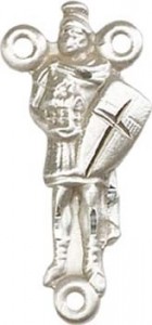 St. Florain Sterling Silver Rosary Centerpiece [BLCR0167]