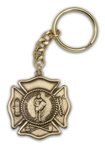 St. Florian Patron Saint of Firefighters Keychain [AUBKC050]