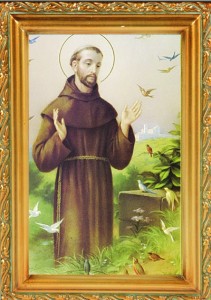 St. Francis Antique Gold Framed Print [HFA0053]
