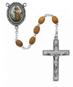 St. Francis of Assisi Olive Wood Rosary [MVER011]