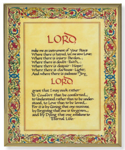 St. Francis Peace Prayer Gold Frame 11x14 Plaque [HFA4962]