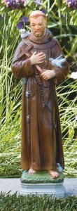 St. Francis with Cross and Birds 17 inches [MSA0017]