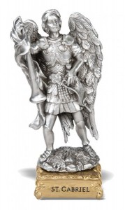 St. Gabriel Pewter Statue 4 Inch [HRST445]