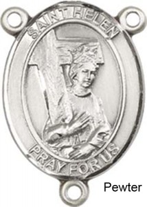 St. Helen Rosary Centerpiece Sterling Silver or Pewter [BLCR0213]