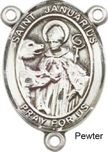 St. Januarius Rosary Centerpiece Sterling Silver or Pewter [BLCR0449]