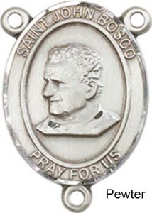 St. John Bosco Rosary Centerpiece Sterling Silver or Pewter [BLCR0225]