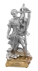 Saint John the Baptist Pewter Statue 4 Inch [HRST964]