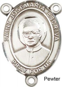 St. Josemaria Escriva Rosary Centerpiece Sterling Silver or Pewter [BLCR0460]