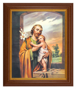 St. Joseph 8x10 Textured Artboard Dark Walnut Frame [HFA5546]