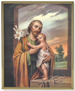 St. Joseph 8x10 Gold Trim Plaque [HFA0163]