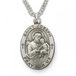 Men's Oval St. Joseph Pendant [SN217]
