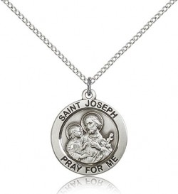 Women's Pray for Me Round St. Joseph Medal [BM0741]