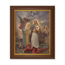 St. Joseph Terror of Demons Dark Walnut Framed Print [HRA977]