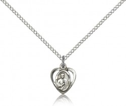 Petite Saint Jude Medal Heart Shaped [BM0764]