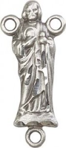 St. Jude Sterling Silver Rosary Centerpiece [BLCR0165]