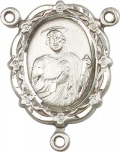 St. Jude Sterling Silver Rosary Centerpiece [BLCR0153]