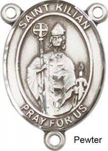 St. Kilian Rosary Centerpiece Sterling Silver or Pewter [BLCR0236]