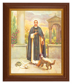 St. Martin DePorres 8x10 Textured Artboard Dark Walnut Frame [HFA5535]