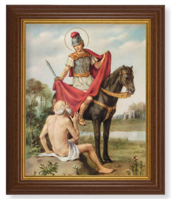 St. Martin of Tours 8x10 Textured Artboard Dark Walnut Frame [HFA5536]