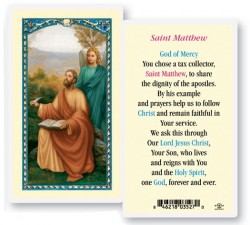Saint Matthew Laminated Prayer Card [HPR500]