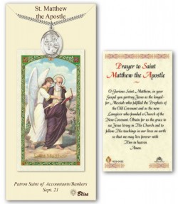 St. Matthew the Apostle Medal in Pewter with Prayer Card [BLPCP020]