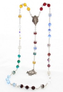 St. Michael Austrian Crystal Chaplet Rosary [HMBR041]