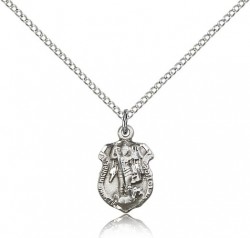 Petite St. Michael The Archangel Shield Pendant [BM0808]
