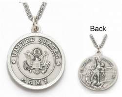 St. Michael U.S. Army Medal 1 inch with Chain [SM0064]