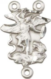 St. Michael the Archangel Sterling Silver Rosary Centerpiece [BLCR0169]