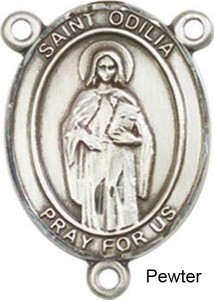 St. Odilia Rosary Centerpiece Sterling Silver or Pewter [BLCR0417]