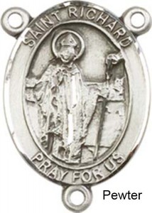 St. Richard Rosary Centerpiece Sterling Silver or Pewter [BLCR0260]