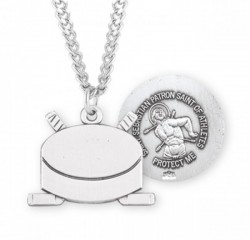 St. Sebastian Hockey Medal Sterling Silver [HMM1057]