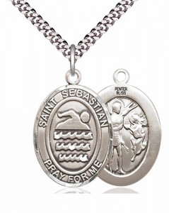 St. Sebastian Swimming Medal [EN6298]