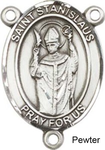 St. Stanislaus Rosary Centerpiece Sterling Silver or Pewter [BLCR0289]